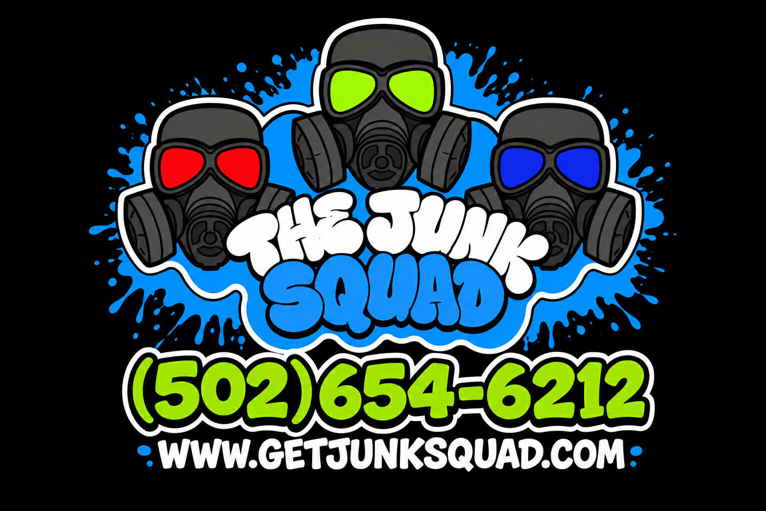 Official three-mask Junk Squad logo