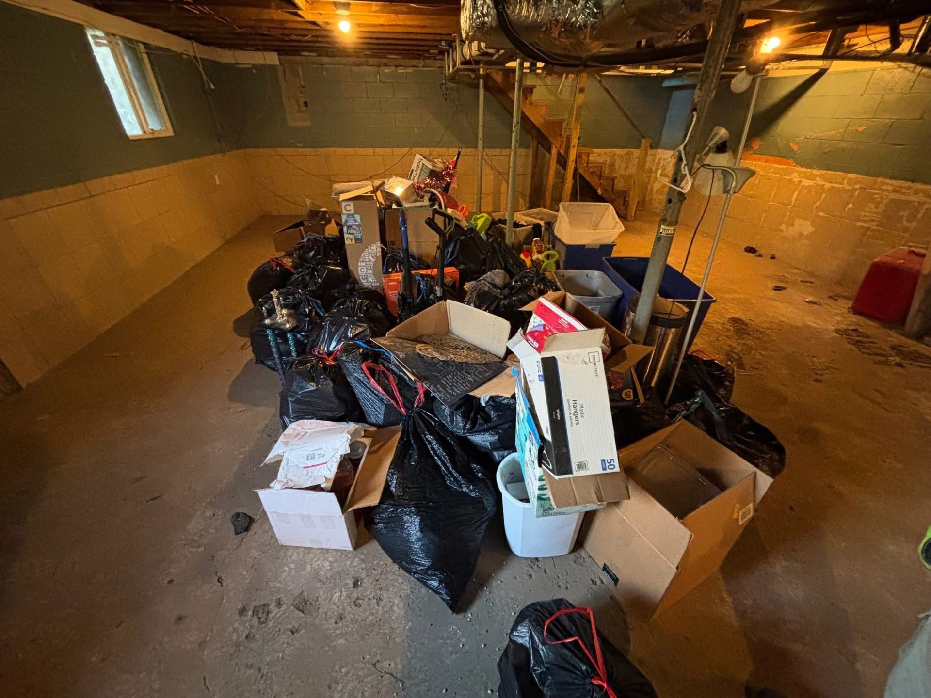 BASEMENT BLITZ: Bagged, boxed, and bounced β basement cleared.