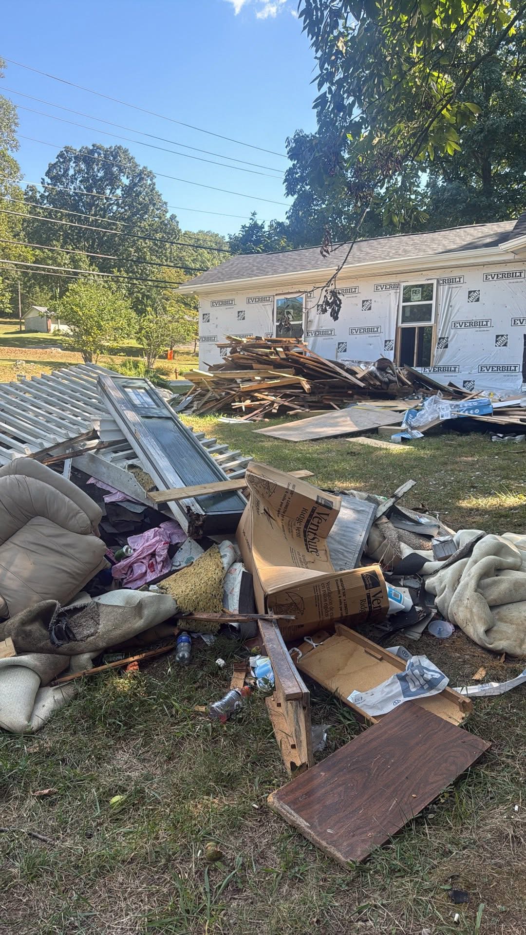 POST-CONSTRUCTION: Job-site cleanup after the contractors clock out.